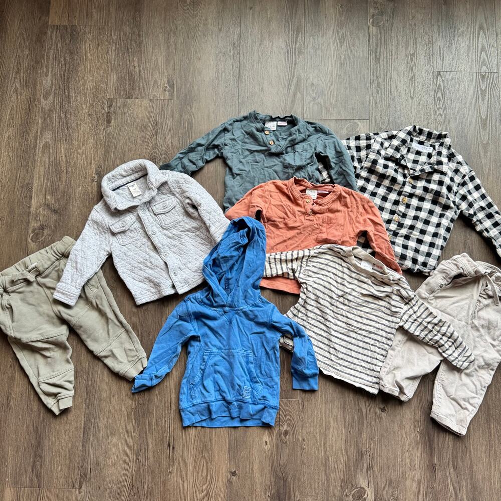 Baby Boy 12-18 Months Clothes Lot 8 Pieces Zara Fancy Fall Spring Bundle Set